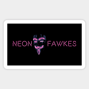 Neon Fawkes Logo Magnet